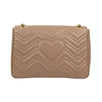 Quilted GG Marmont Chevron Leather Large Shoulder Bag