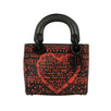 Printed Leather Lady Dior Mini Shoulder Bag - Red