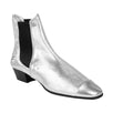 Laminated Lambskin Short Boots - Silver