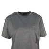 Cotton Back Design T-Shirt Top - Heather Gray