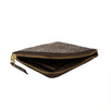 Leather Number Embossed Slim Wallet - Brown