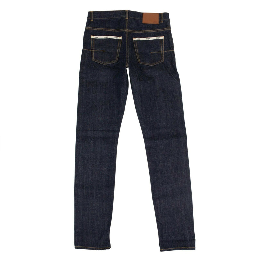 Raw Cotton 'Selvedge' Slim Fit Jeans - Blue