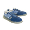 Quilted Velvet And Suede Low-Top Sneaker - Blue