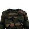 Camouflage Crew Neck Sweater Top - Green