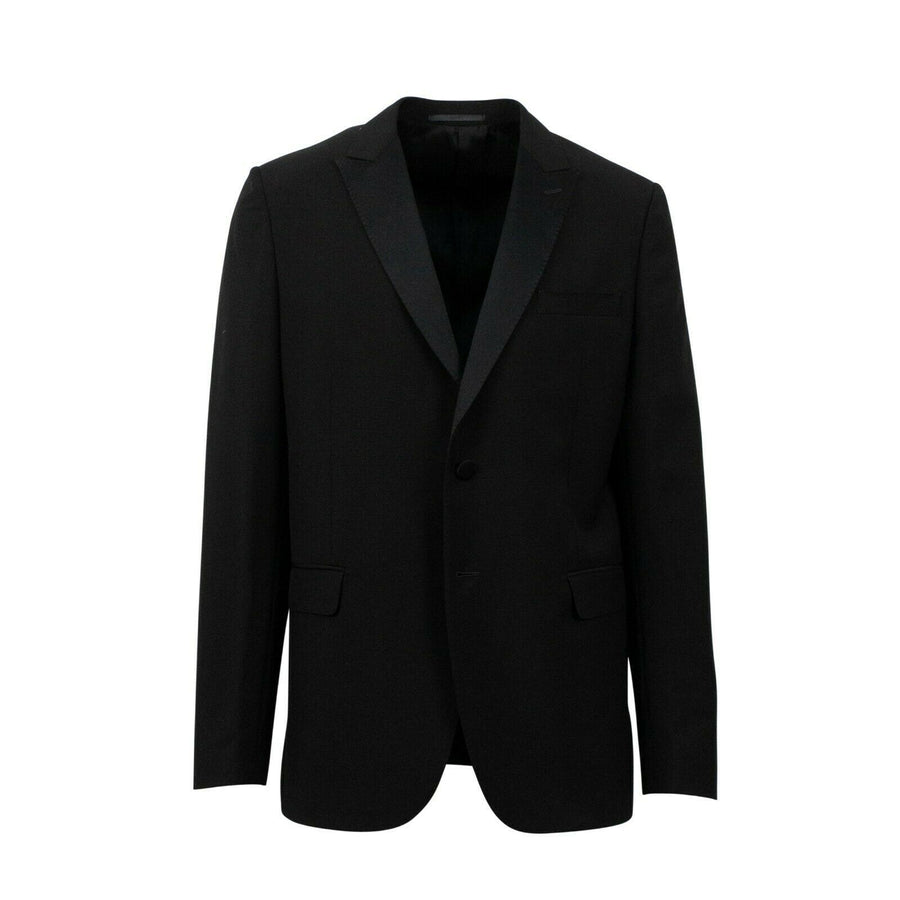 Wool Blend 2 Button Suit - Black