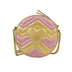 Quilted GG Marmont Leather Mini Round Shoulder Bag -Gold/Pink