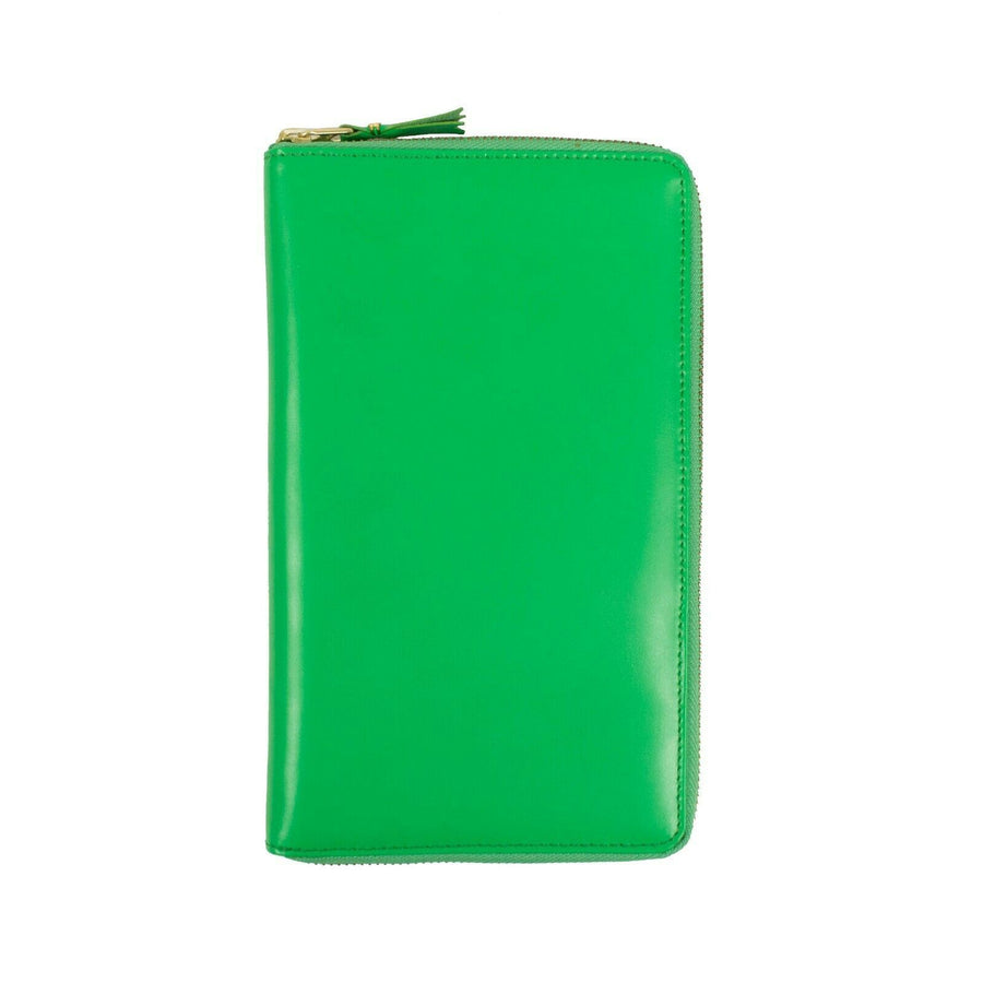 Leather Travel Organizer Wallet - Green