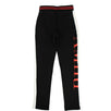 Cotton Red Striped And Logo Lounge Sweatpants - Black