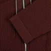 'Shadow Project' Zip-Up Perforated Sweater - Burgundy