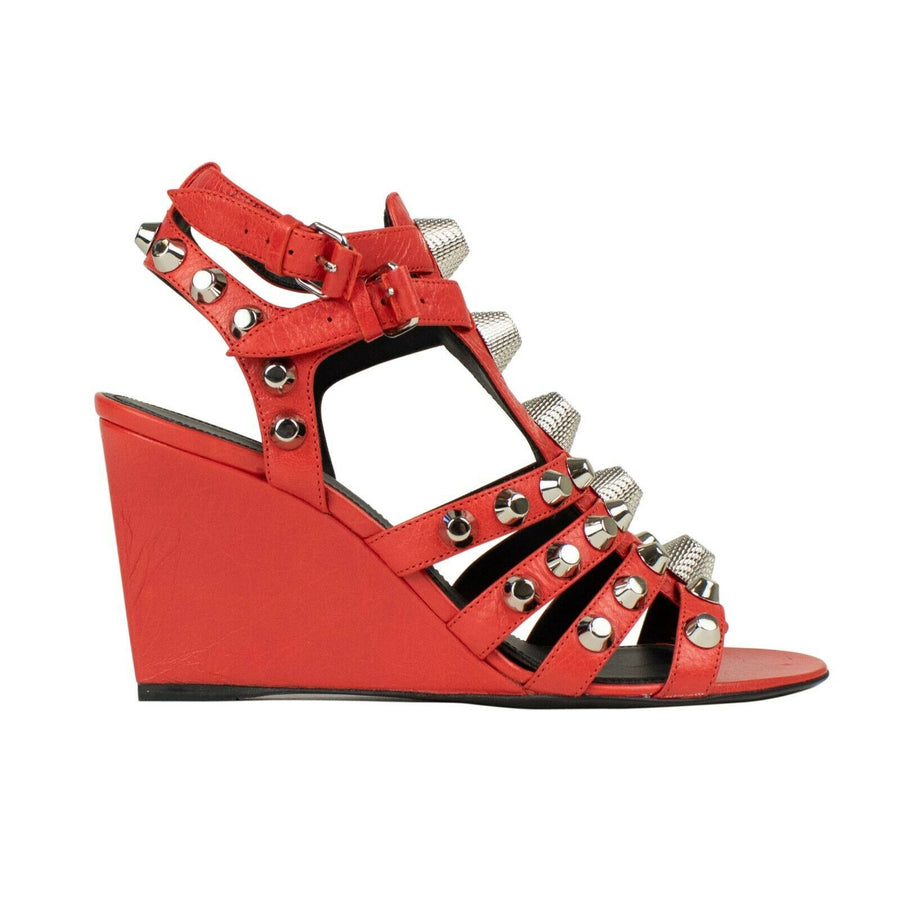 Leather Arena Sandals Pumps - Red