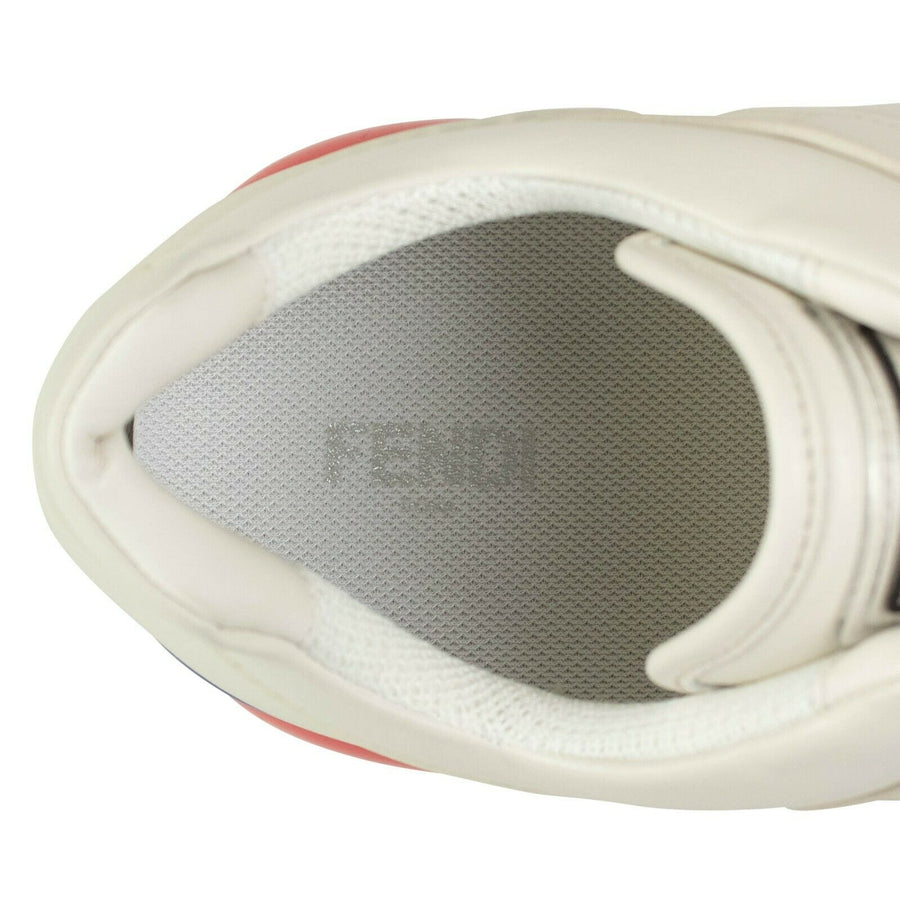 Men's Fendi Mania Leather Sneakers - White