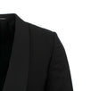 Wool Blend One Button Tuxedo - Black