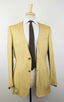 Silk Blend Lapel-Less 2 Button Suit - Yellow