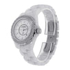 Chanel J-12, White Ceramic Diamond Bezel 33MM Watch H0967