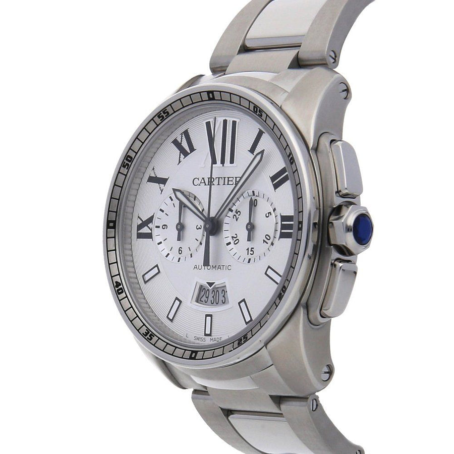 Cartier Calibre de Cartier, Stainless-Steel Chronograph 42MM Watch W7100045