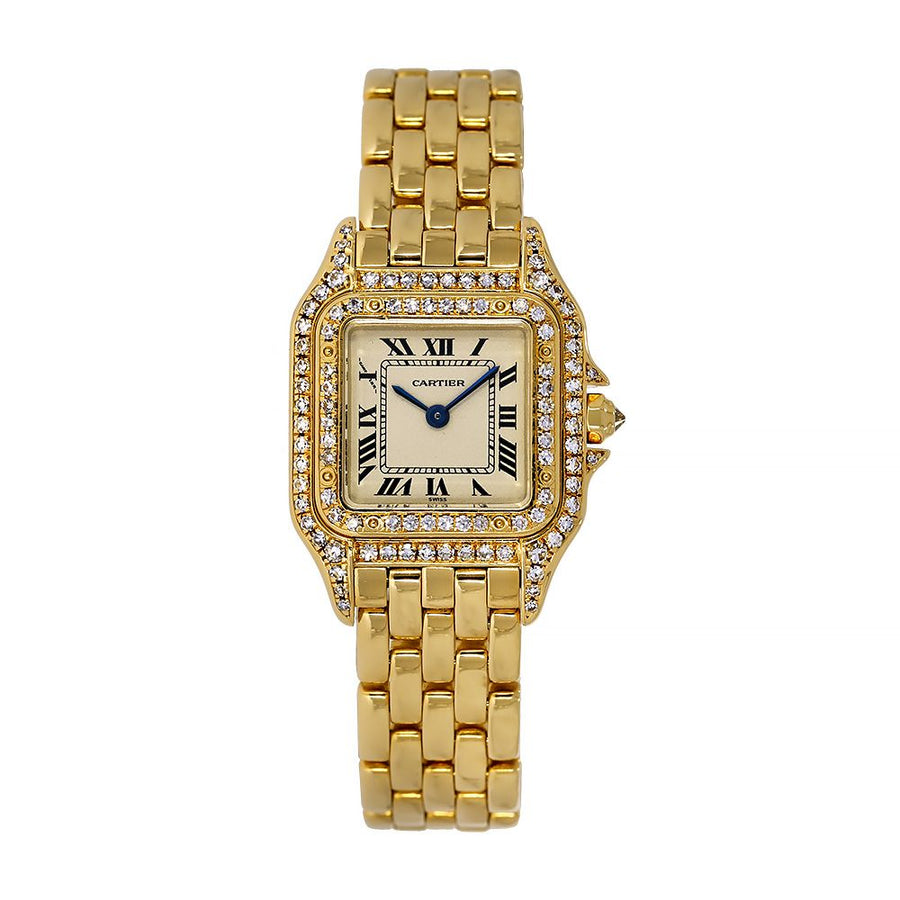 Cartier Pathere de Cartier, Yellow Gold Diamond Bezel 22MM Ladies Watch 128000M(PRE-OWNED)