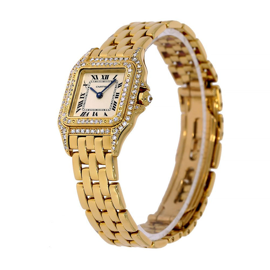 Cartier Pathere de Cartier, Yellow Gold Diamond Bezel 22MM Ladies Watch 128000M(PRE-OWNED)