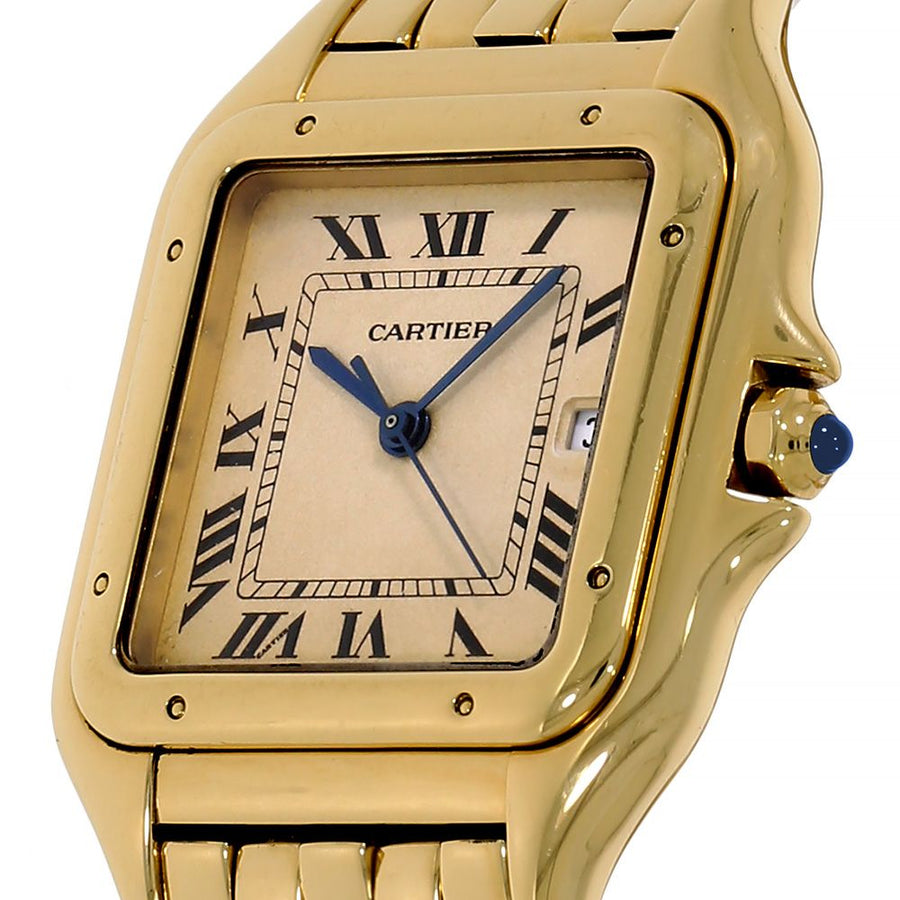 Cartier Panthere de Cartier, Yellow Gold Blue Steel Hands 28MM Watch 106000M(PRE-OWNED)