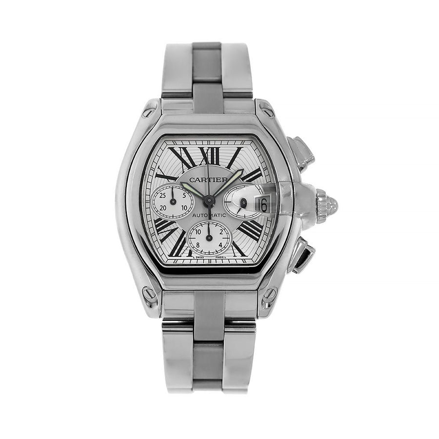 Cartier Roadster, Stainless-Steel Chronograph 38MM Watch W62019X6(PRE-OWNED)