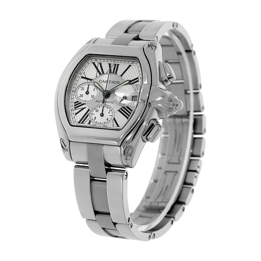 Cartier Roadster, Stainless-Steel Chronograph 38MM Watch W62019X6(PRE-OWNED)