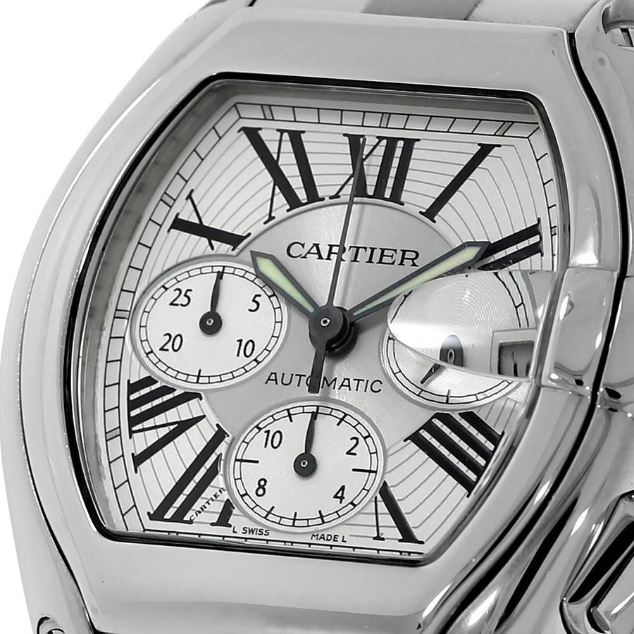 Cartier Roadster, Stainless-Steel Chronograph 38MM Watch W62019X6(PRE-OWNED)