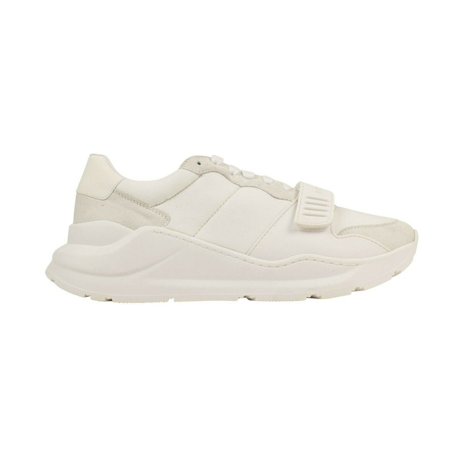 Suede Neoprene And Leather Sneakers - White