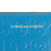 Leather Number Embossed Wallet Pouch - Blue