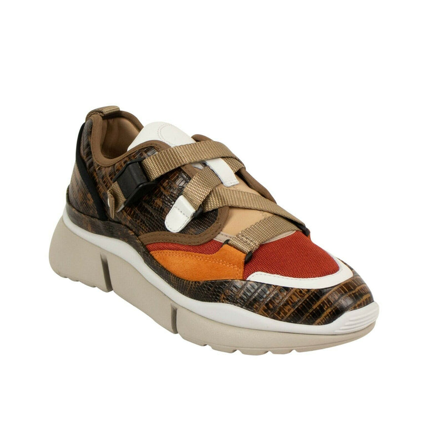 Python 'Sonnie' Low-Top Sneakers - Chestnut Brown