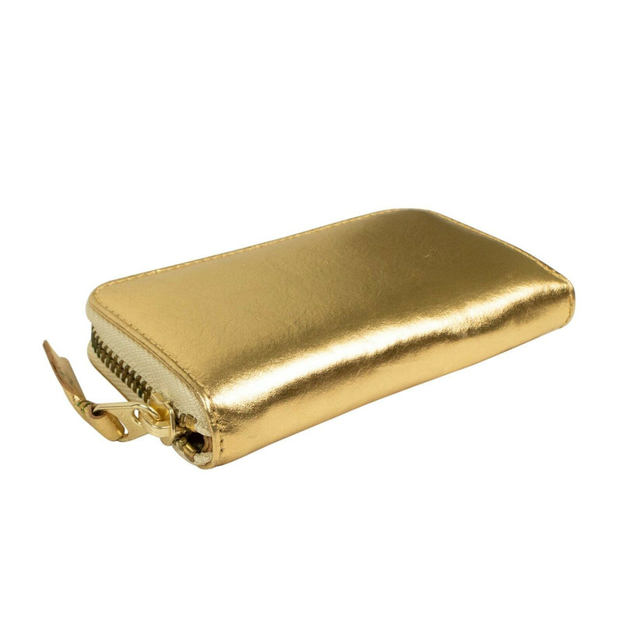 Leather Mini Wallet Coin Purse - Gold