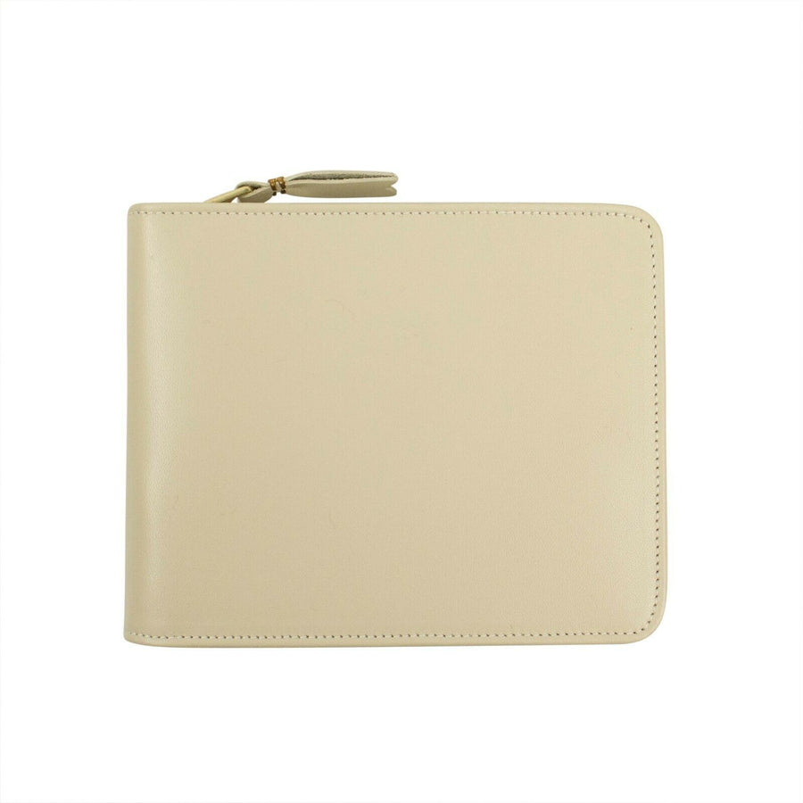 Leather Cardholder Zip Around Wallet - Ivory