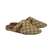 GG Print Mules Slippers - Brown