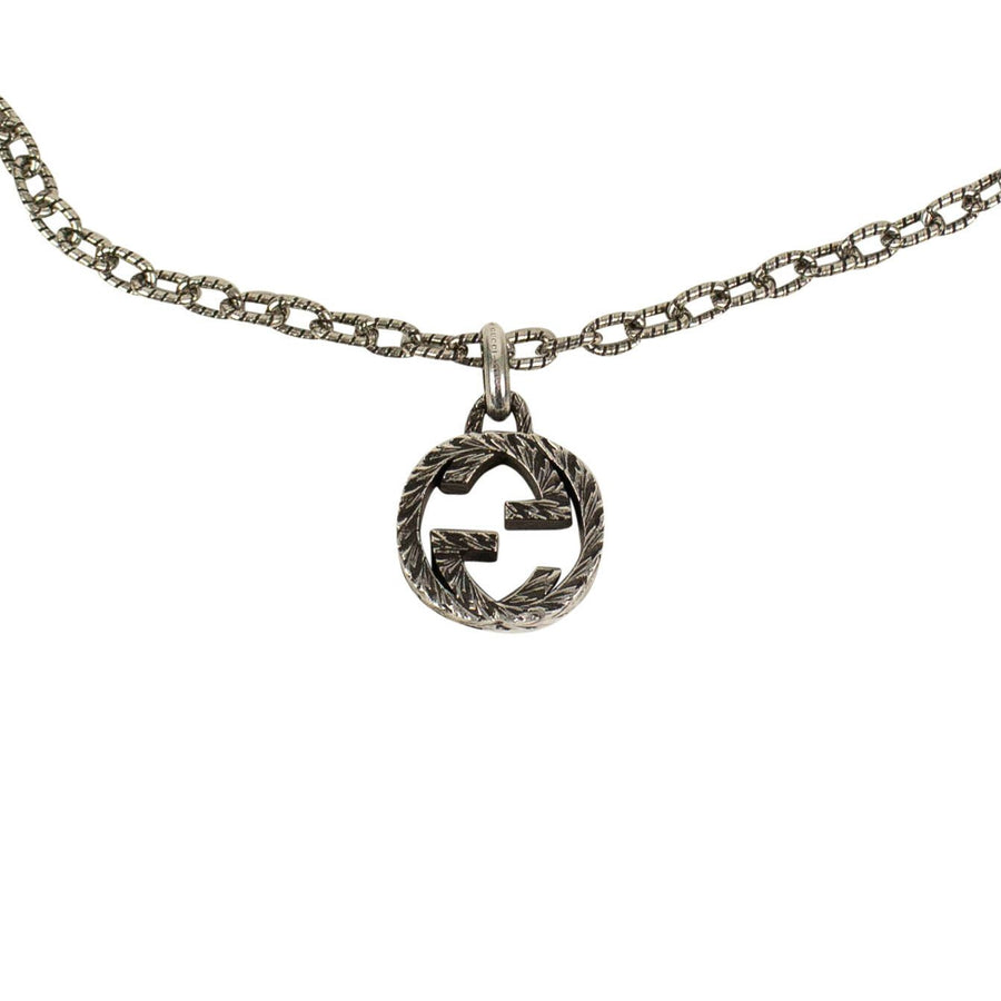 Interlocking G Pendant Necklace - Sterling Silver