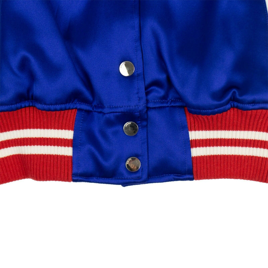 Varsity Baseball Bomber Jacket - Blue / Red