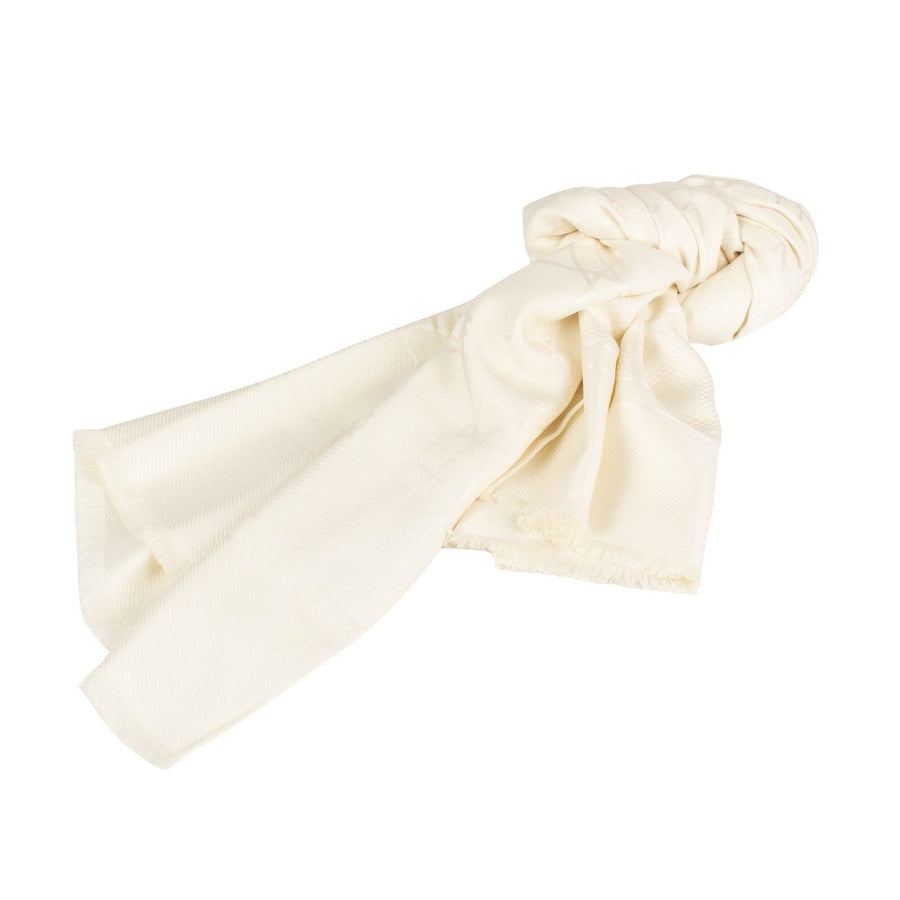 Dior Cannage Silk-Wool Scarf - Ivory