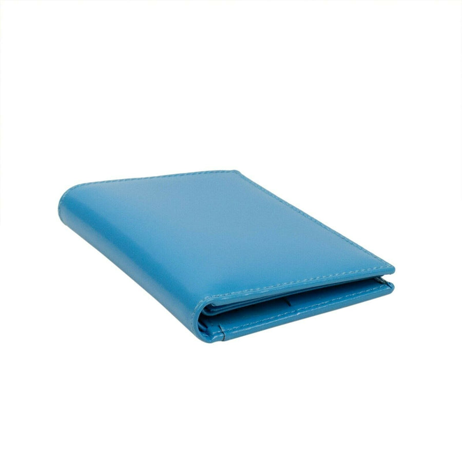 Leather Cardholder Wallet - Blue