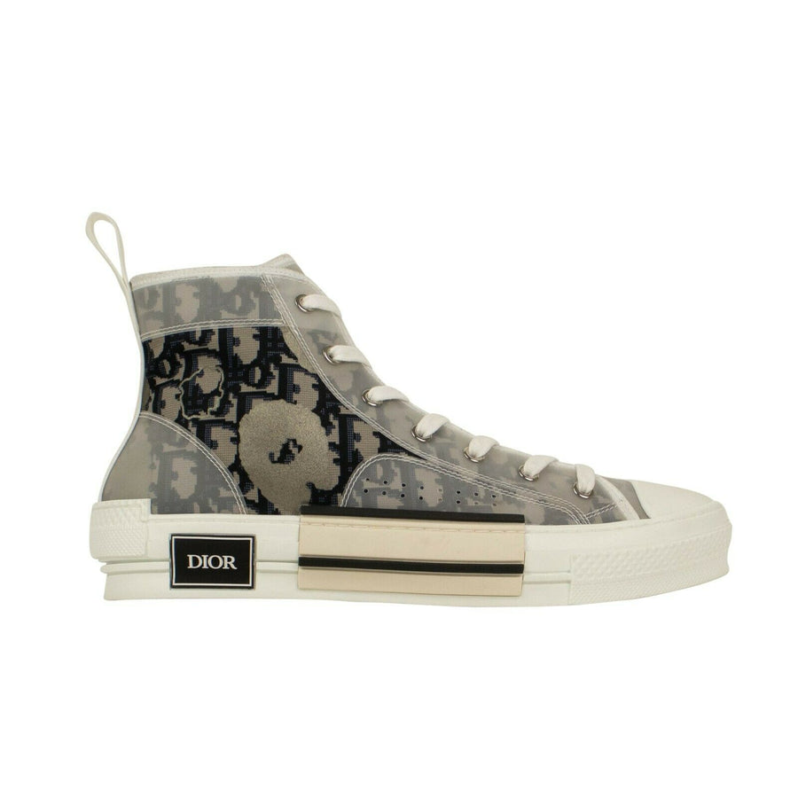 Leather 'B23' Oblique High Top Sneakers - White