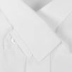 Crossover Collar Cotton Dress Shirt - White