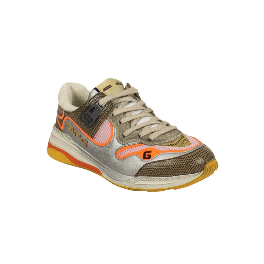 'Ultrapace' Lace Up Sneakers - Antique Gray/Pink