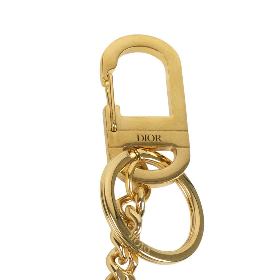 CHRISTIAN DIOR HOMME X KAWS Yellow Bee Key Chain - Gold