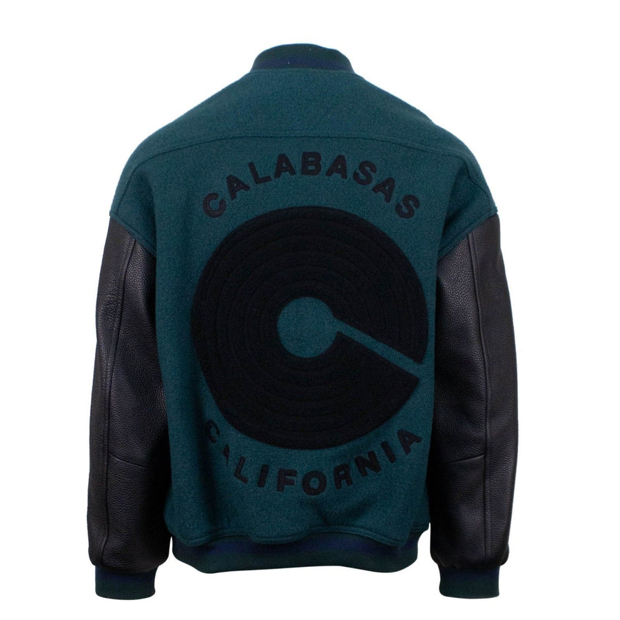 Season 5 Embroidered Classic Bomber Jacket - Emerald Ink