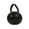 Leather 'Piuma Lux' Baseball Handbag - Black