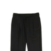 Wool Blend Pleated Front Pants - Black