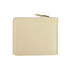 Leather Cardholder Zip Around Wallet - Ivory