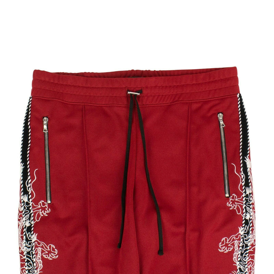 Polyester Souvenir Classic Track Jogger Pants - Red