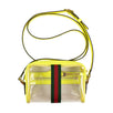 Clear Ophidia Neon Cross Body Bag - Clear / Yellow