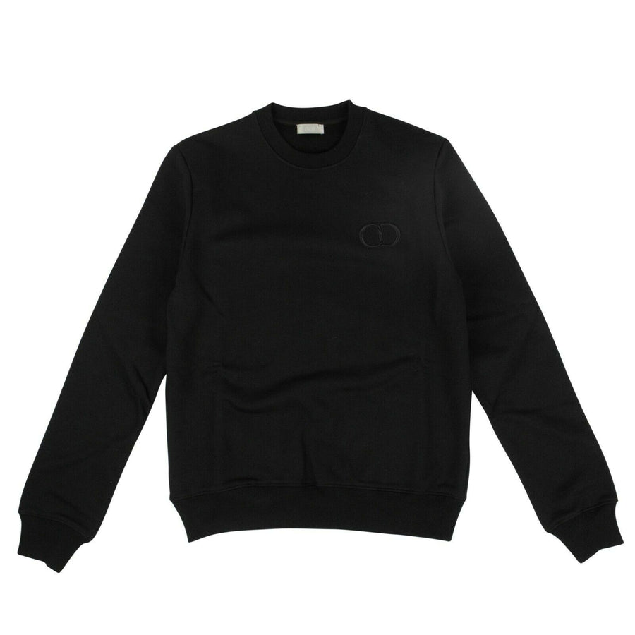 Cotton 'CD Icon' Logo Crew-Neck Sweater - Black