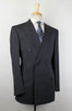 Striped Wool Double Breasted Suit - Gray