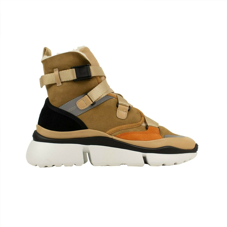 Suede 'Sonnie' Lined High-Top Sneakers - Brown