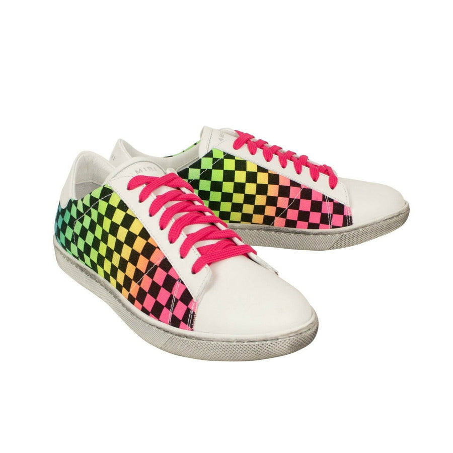 'Viper' Rainbow Check Low-Top Sneakers