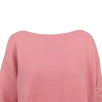 Loose Fit Cashmere Crop Sweater Top - Pink